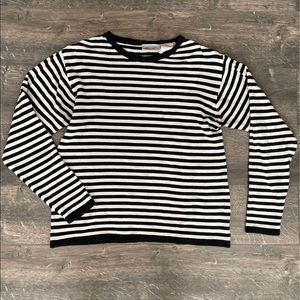 Black and white striped sweater